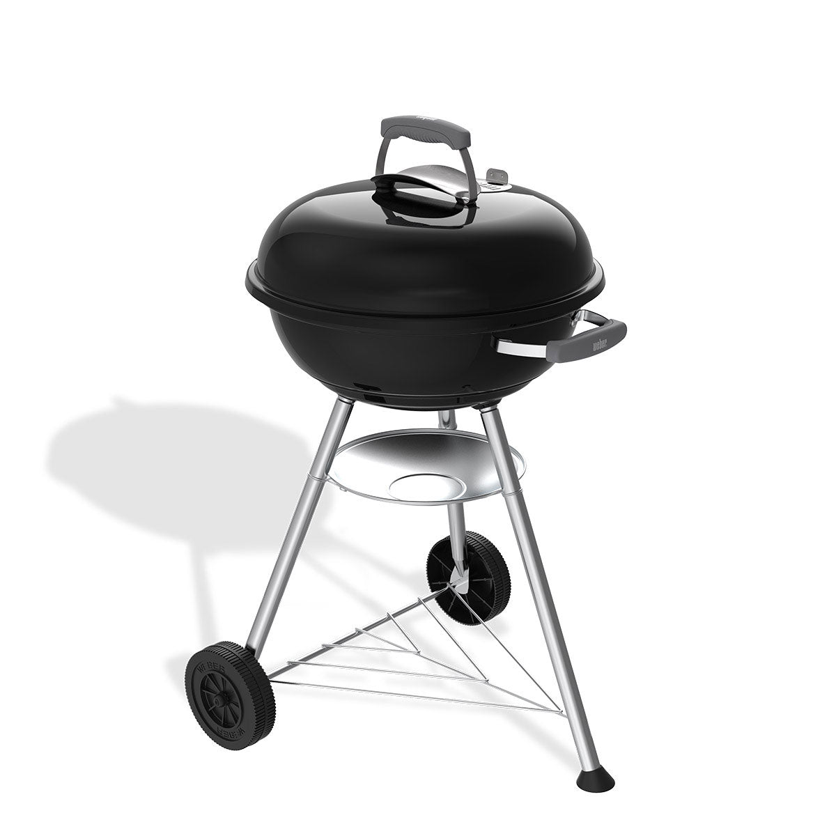 47cm Compact Charcoal BBQ | Black Porcelain-Enamel Kettle Barbecue with One-Touch Cleaning 2