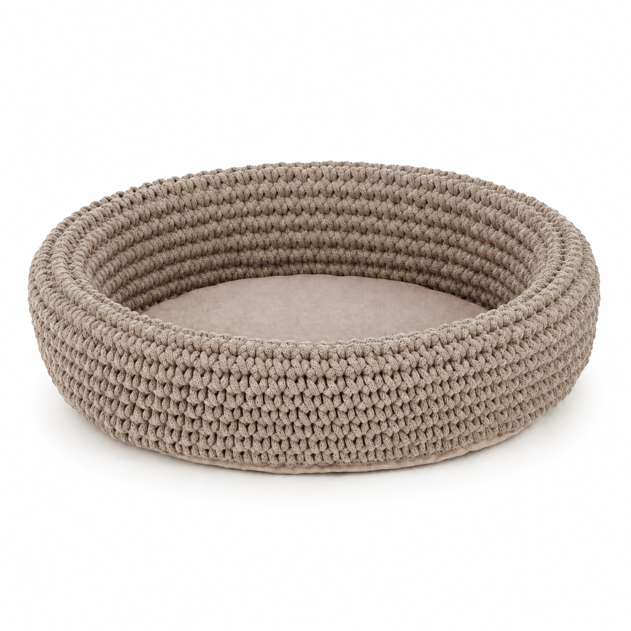 Cat Bed with Soft Cushion Base | Hand-Woven Design for Cozy Comfort 1