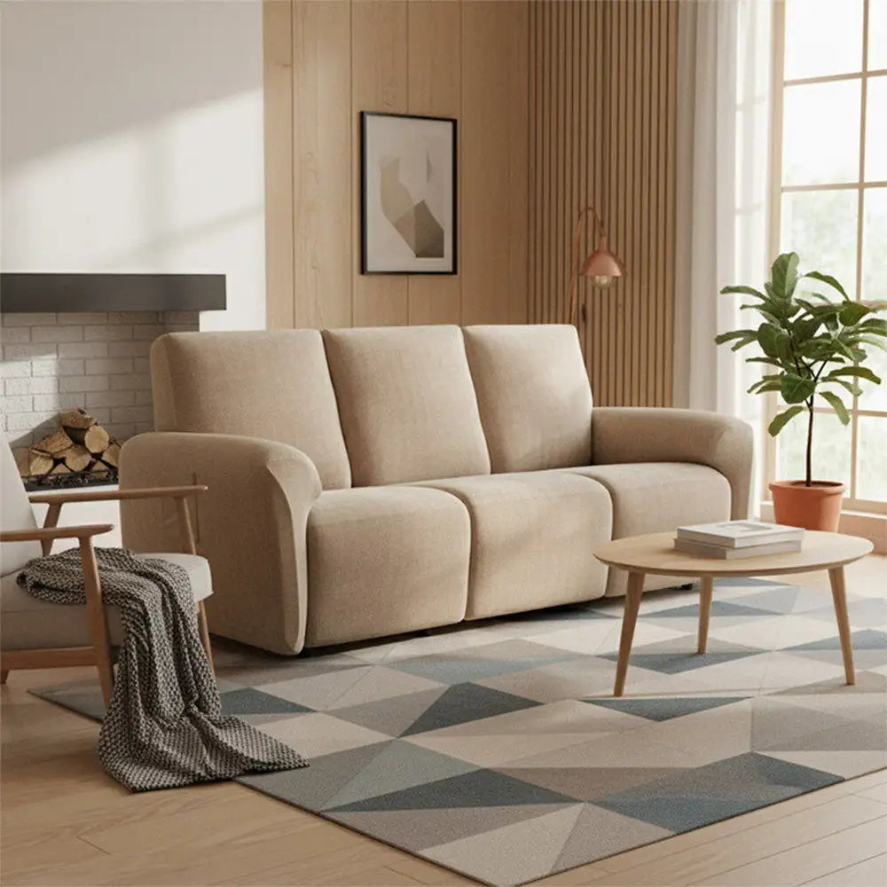 Chenille Herringbone Elastic Full-Coverage Recliner Couch Cover 2