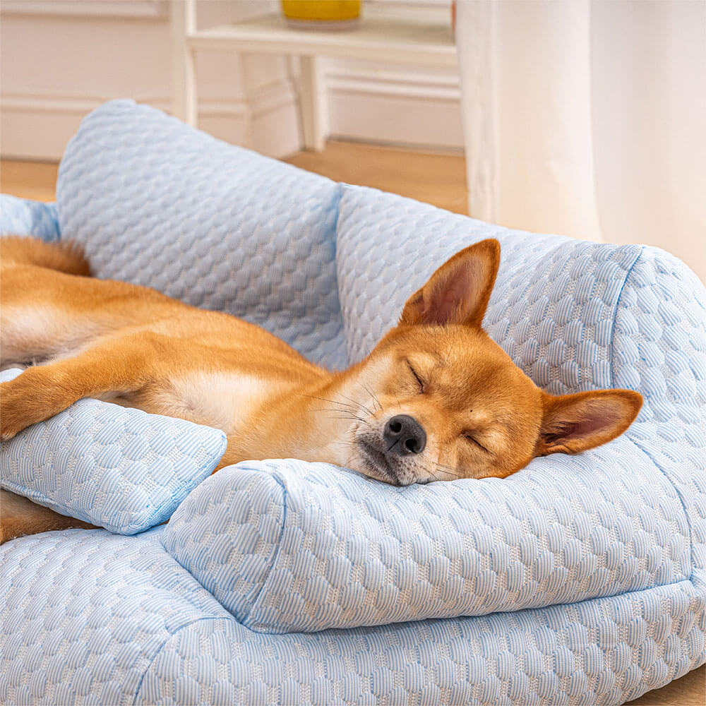 Cooling Pet Bed | Ice Silk Dog Bed with Plush Padding | Breathable Design for Ultimate Comfort 2