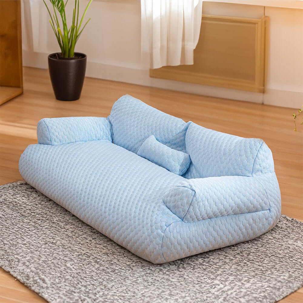 Cooling Pet Bed | Ice Silk Dog Bed with Plush Padding | Breathable Design for Ultimate Comfort 4