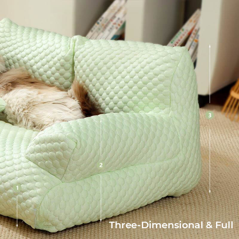 Cooling Pet Bed | Ice Silk Dog Bed with Plush Padding | Breathable Design for Ultimate Comfort 7