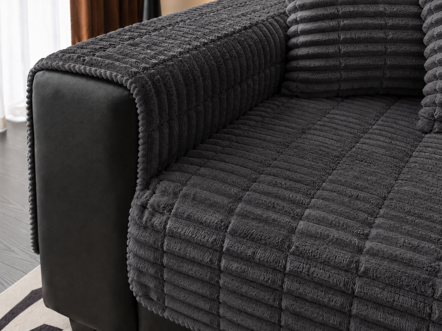 Cozy Flannel | Waterproof Sofa Cover with Non-Slip Backing | Pet-Friendly Protection for Ultimate Comfort 10