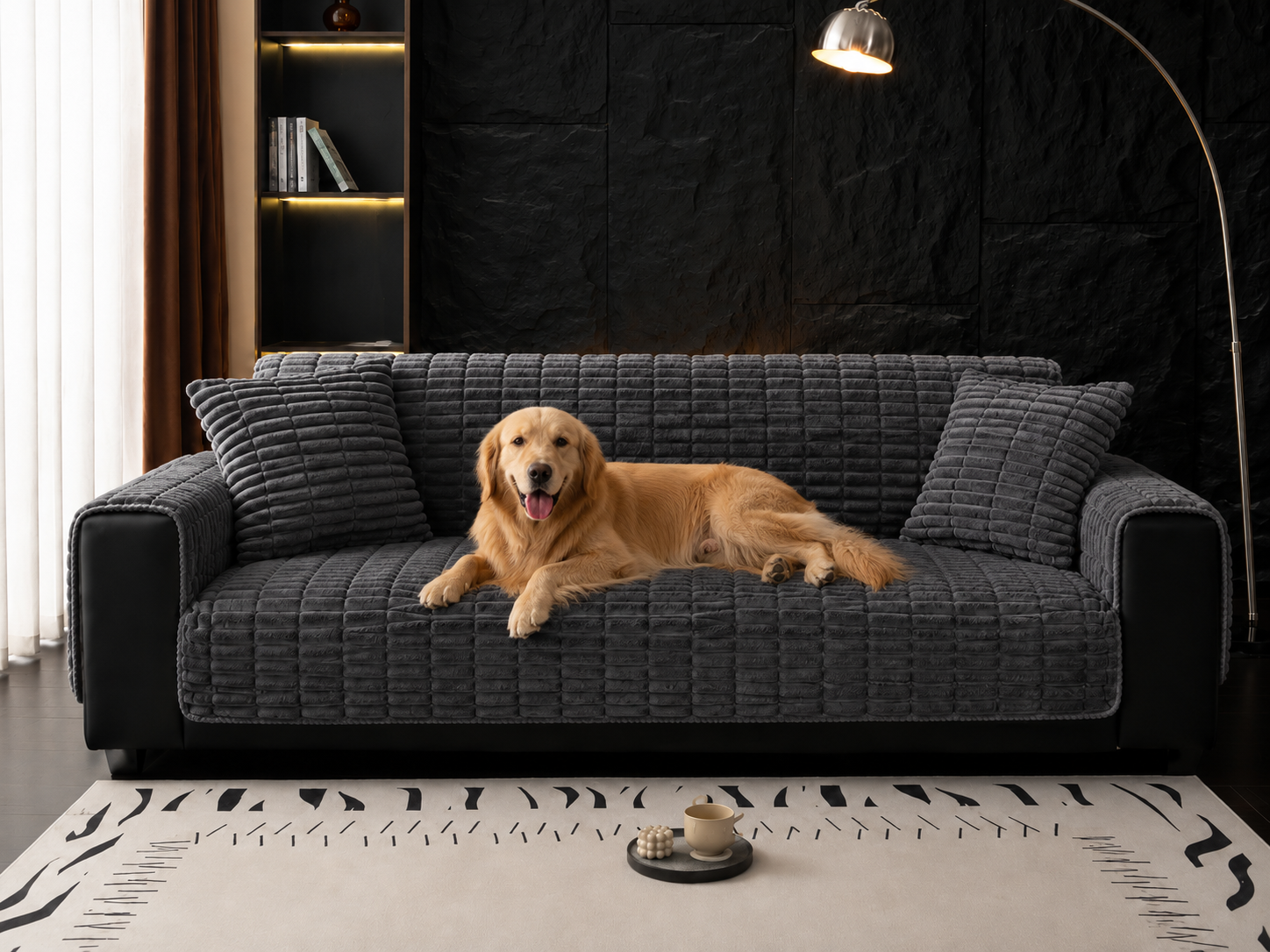 Cozy Flannel | Waterproof Sofa Cover with Non-Slip Backing | Pet-Friendly Protection for Ultimate Comfort 2