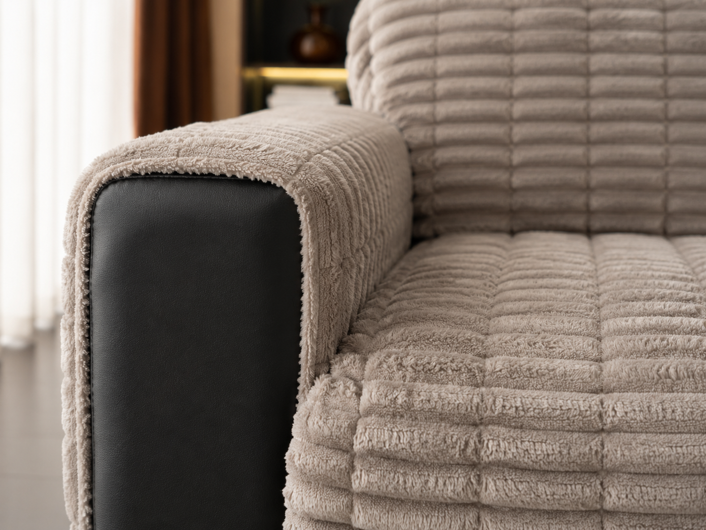 Cozy Flannel | Waterproof Sofa Cover with Non-Slip Backing | Pet-Friendly Protection for Ultimate Comfort 3