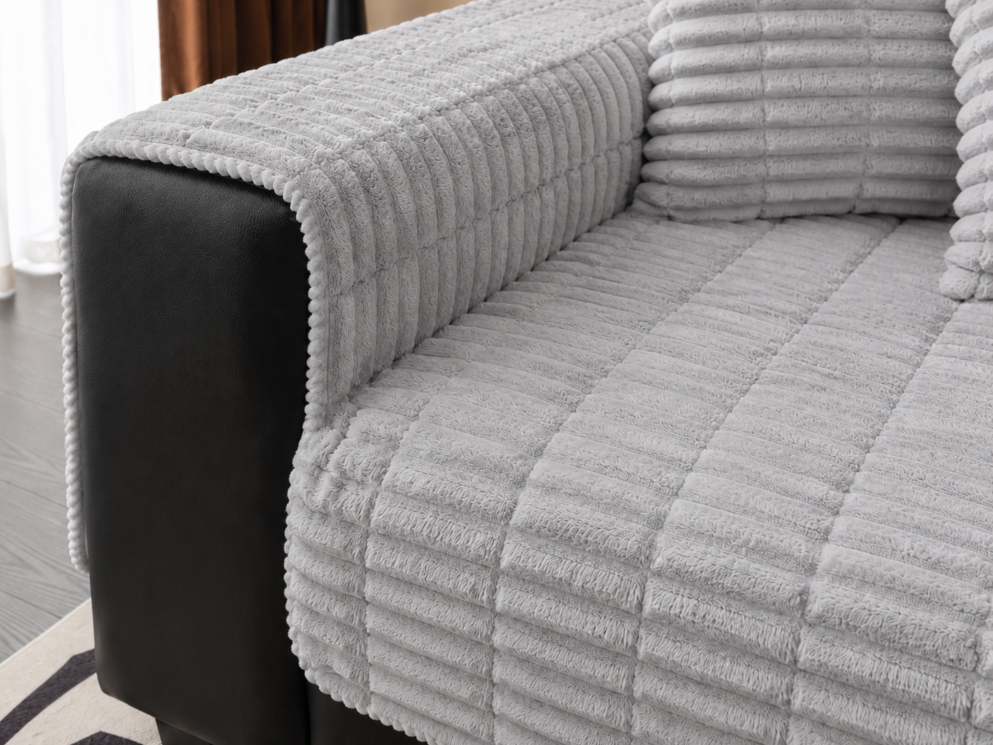 Cozy Flannel | Waterproof Sofa Cover with Non-Slip Backing | Pet-Friendly Protection for Ultimate Comfort 9