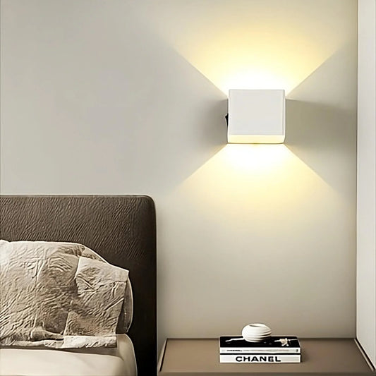 Lampe Murale Cubique Moderne avec Capteur de Mouvement Intégré