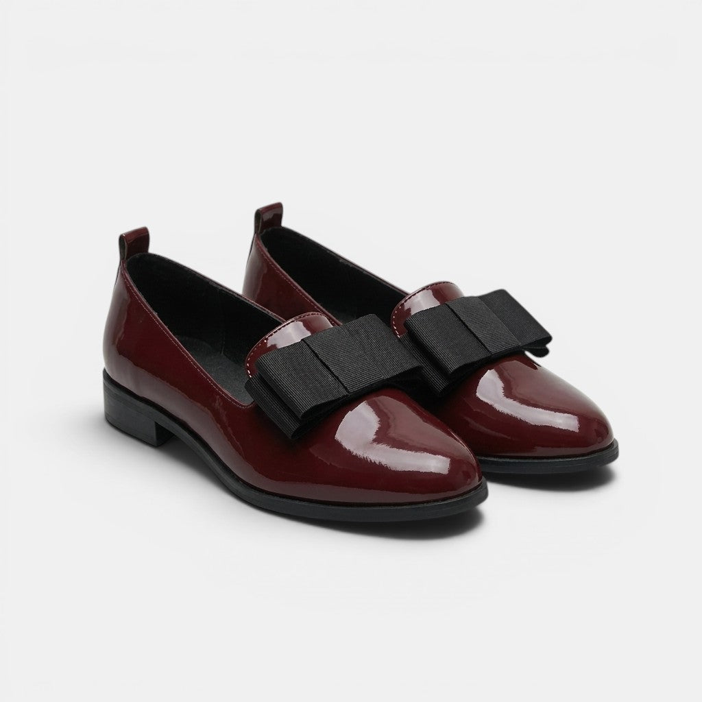 Womens Patent Leather Loafers | Elegant Pointed Toe Slip-On Shoes with Orthopedic Support 4