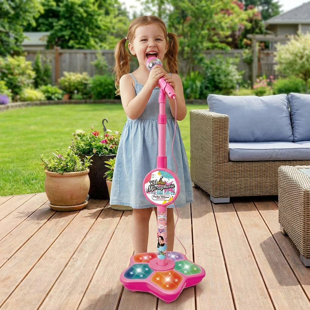 Kids Karaoke Machine with Microphone Stand – Singing Fun Set 0