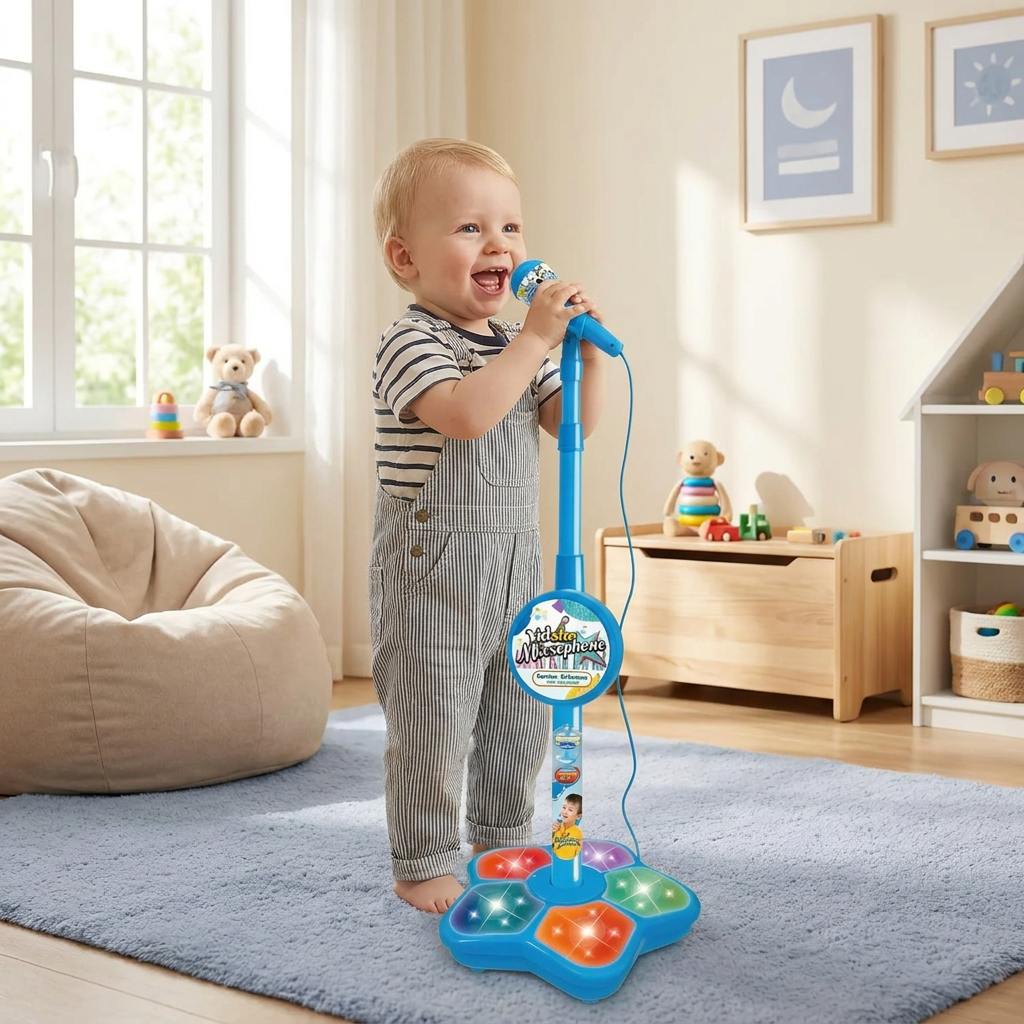 Kids Karaoke Machine with Microphone Stand – Singing Fun Set 1