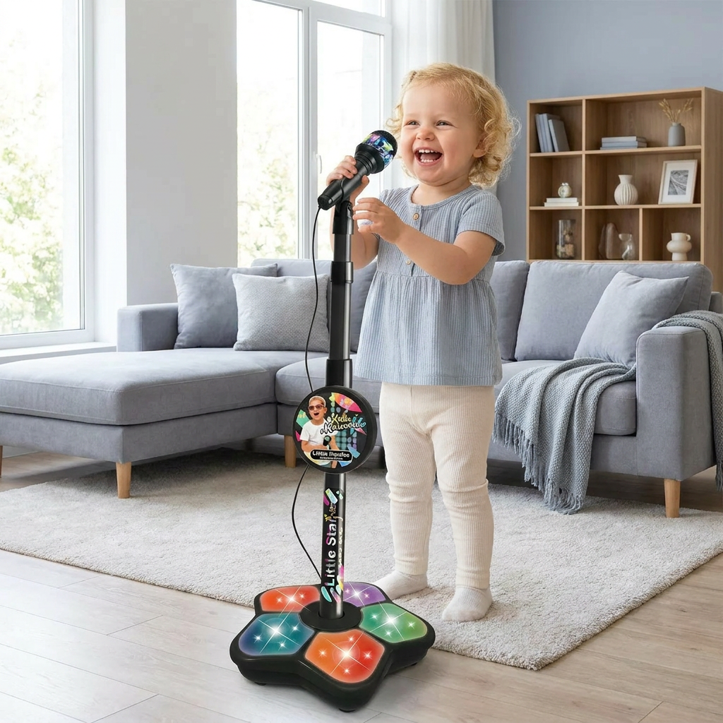 Kids Karaoke Machine with Microphone Stand – Singing Fun Set 7