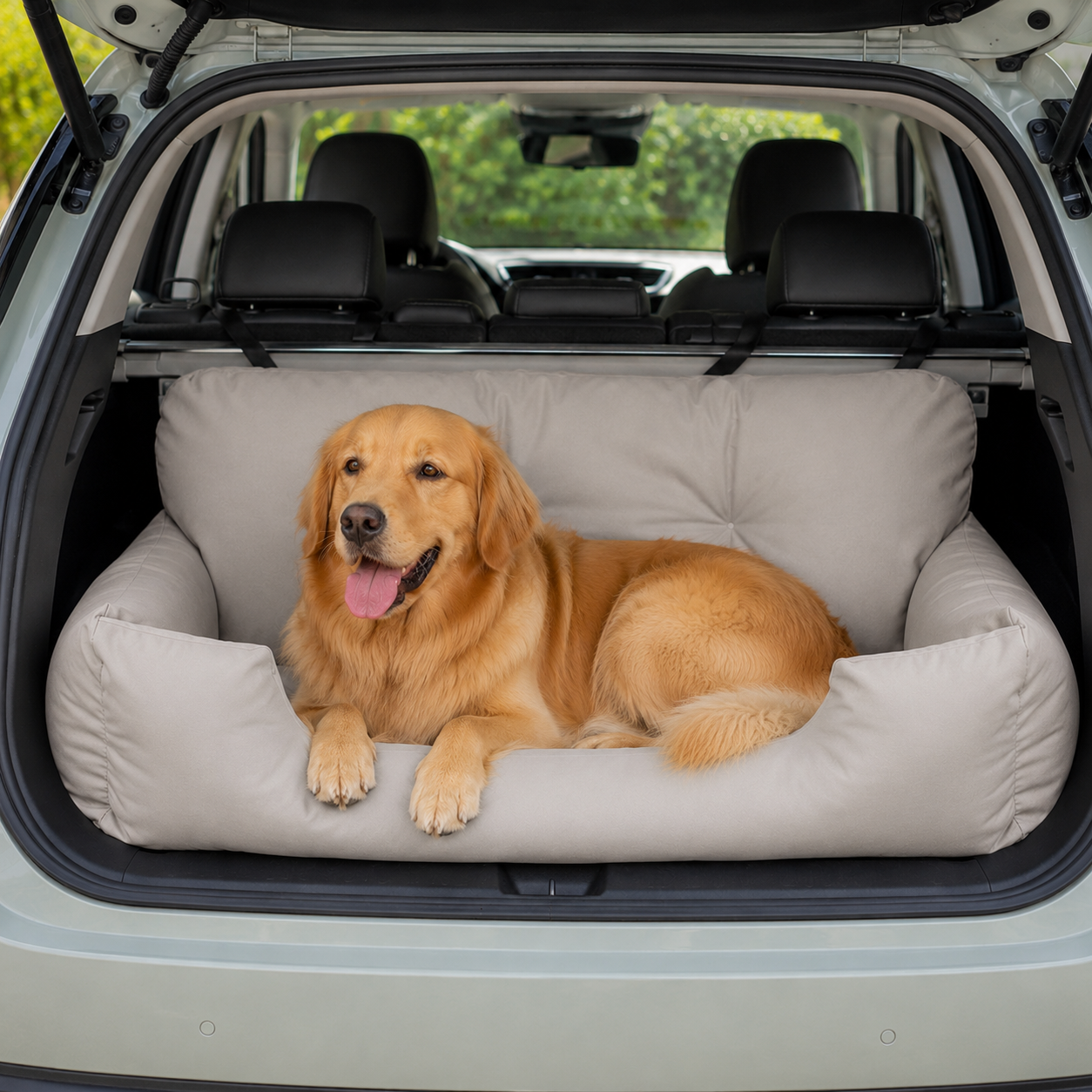 Large Dog Car Seat Bed for Back Seat 5