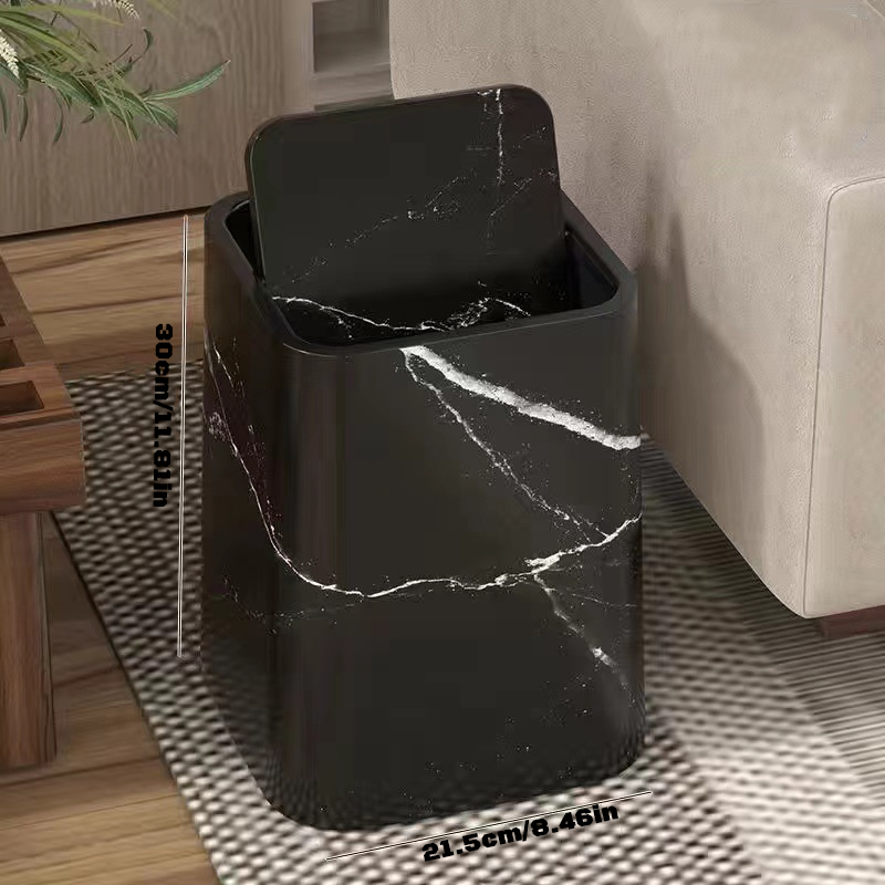 Marble Trash Can | Elegant Swivel Lid | Bowlift 6