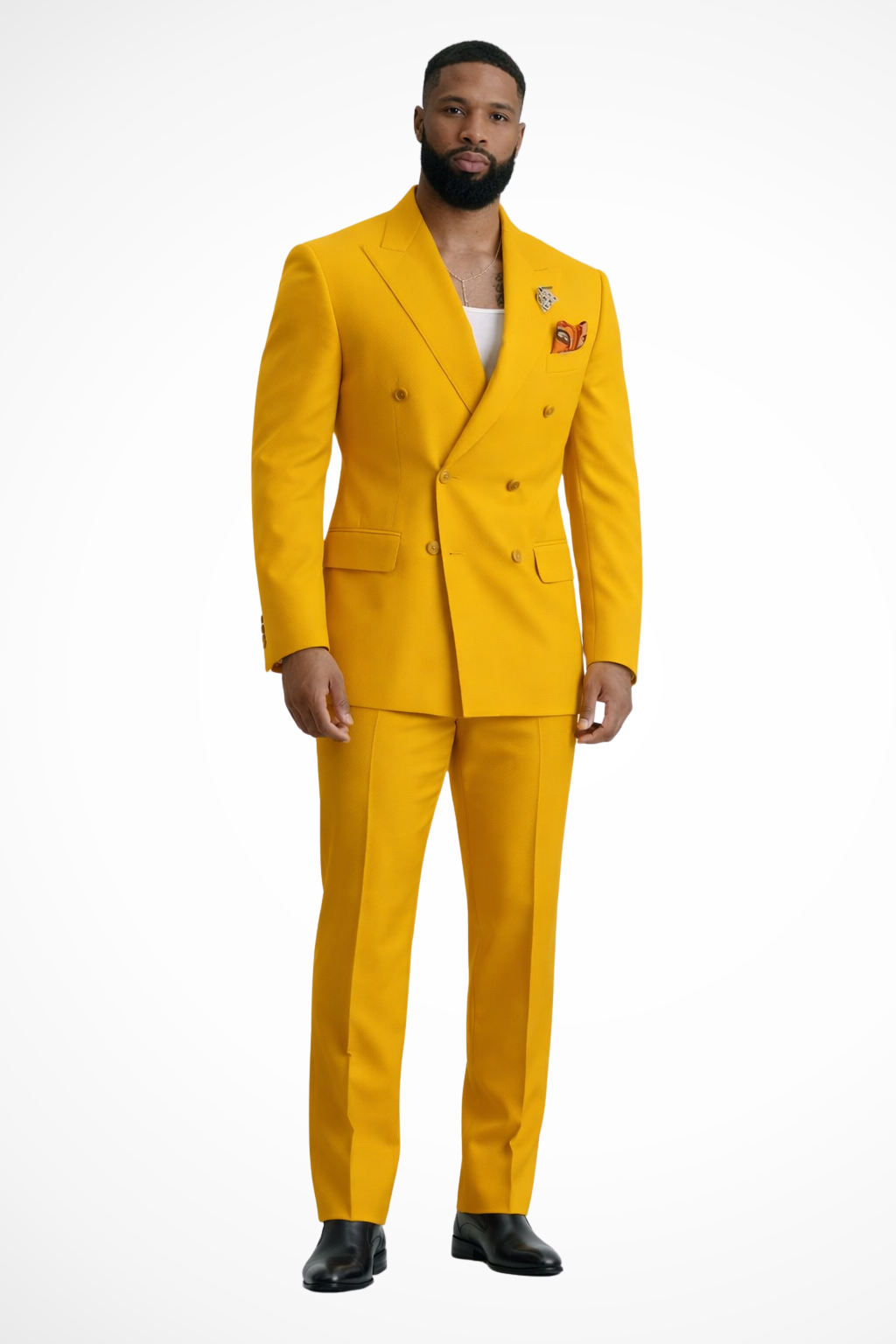 Men's Elegant Double Breasted Suit | Stylish Wedding Attire for Formal Events 0