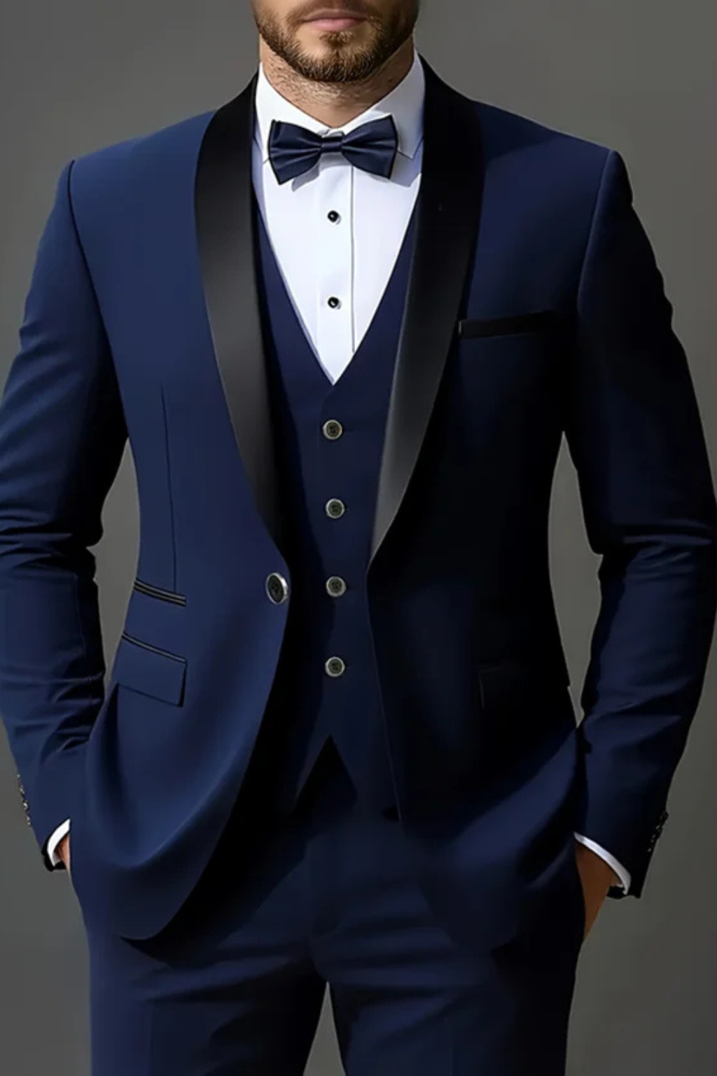 Men's Elegant Three-Piece Suit | Tailored Summer Wedding Attire 3