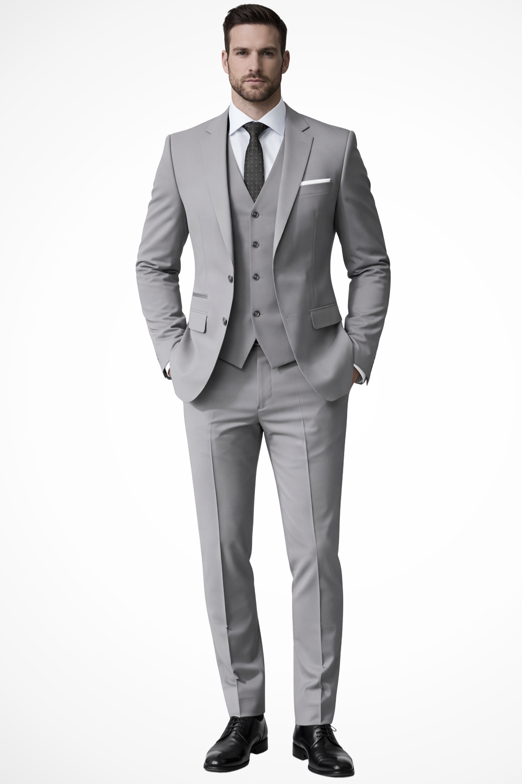 Men's Elegant Three-Piece Suit | Tailored Summer Wedding Attire 6