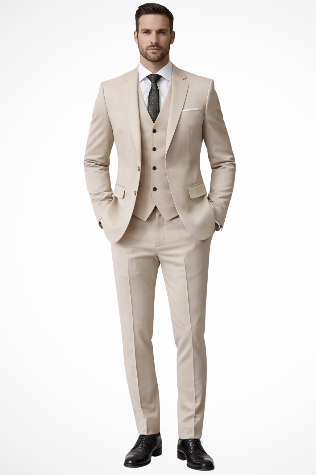 Men's Elegant Three-Piece Suit | Tailored Summer Wedding Attire 8
