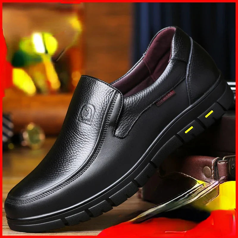 Mens Genuine Leather Brown Loafers | Comfortable Casual Slip-On Shoes 2