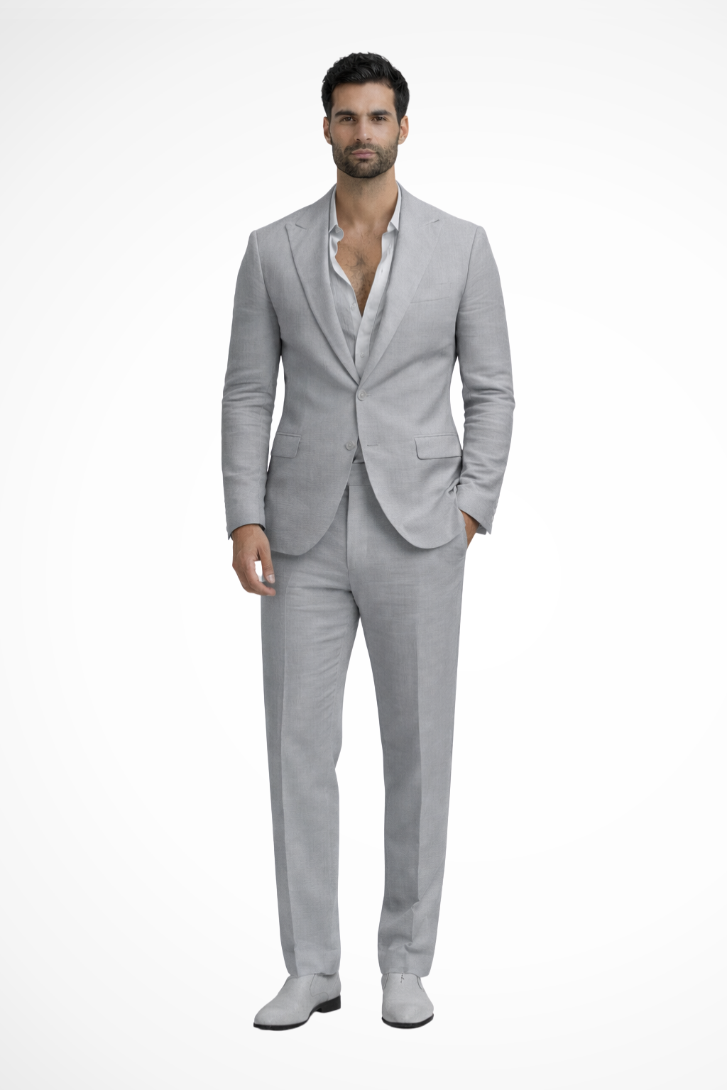 Men's Relaxed Linen Suit | Elegant Two-Piece Summer Wedding Attire 0