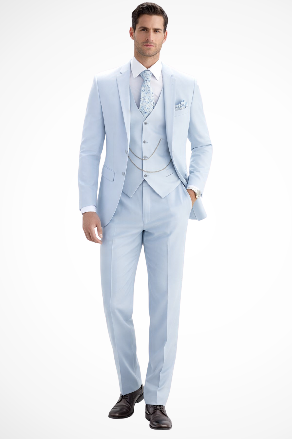 Men's Tailored Fit Mustard Yellow Three-Piece Suit | Elegant Wedding Suit for Men 0