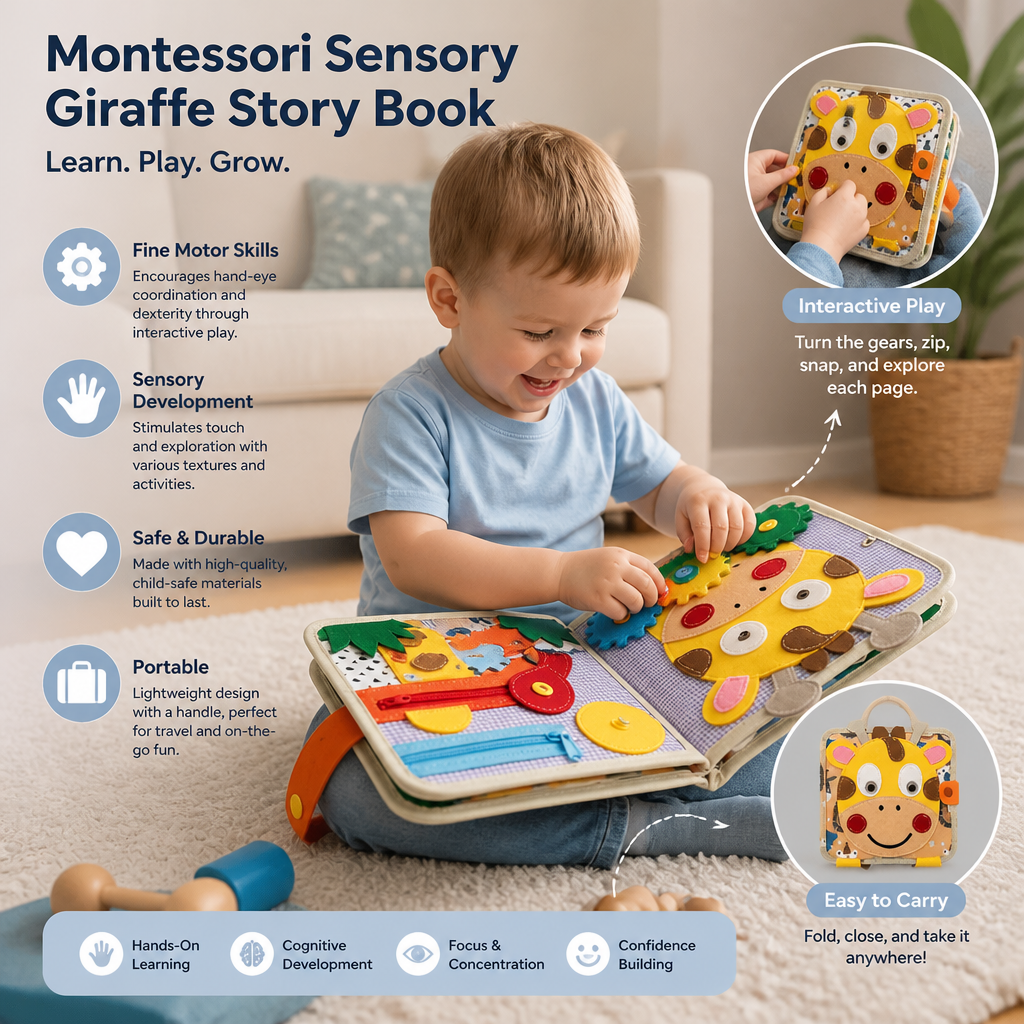 Montessori Sensory Giraffe Story Book 2