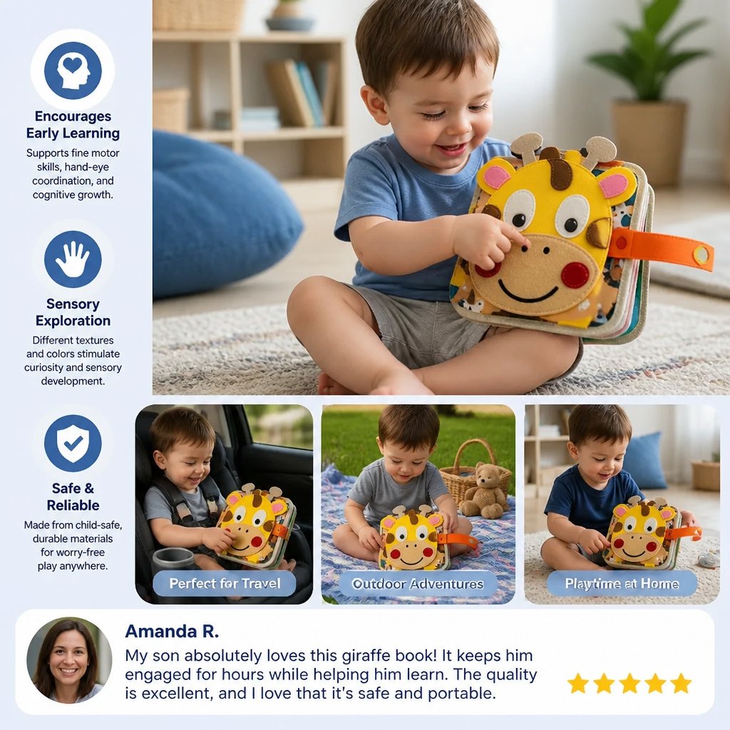 Montessori Sensory Giraffe Story Book 3