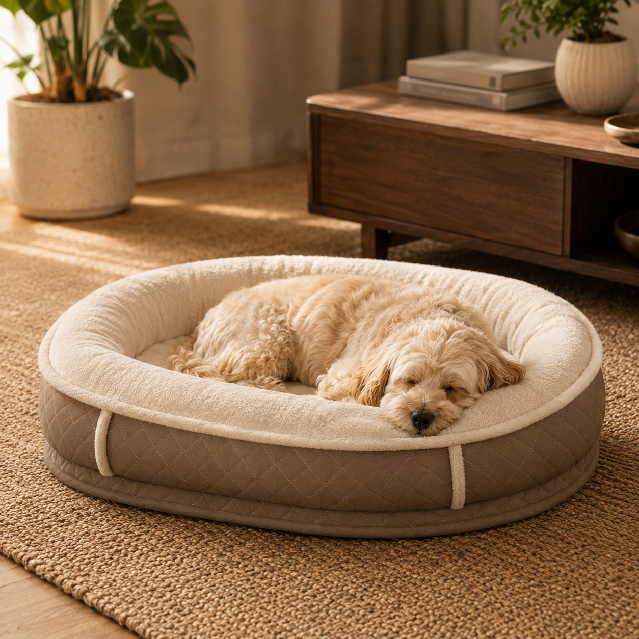 Orthopedic Dog Bed | Plush Faux Leather with Removable Cover | Cozy Retreat for Joint Support 6
