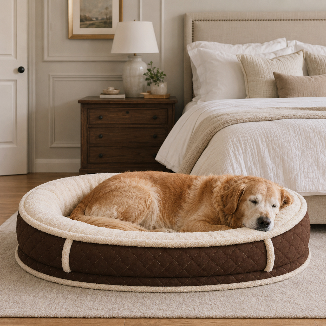 Orthopedic Dog Bed | Plush Faux Leather with Removable Cover | Cozy Retreat for Joint Support 7