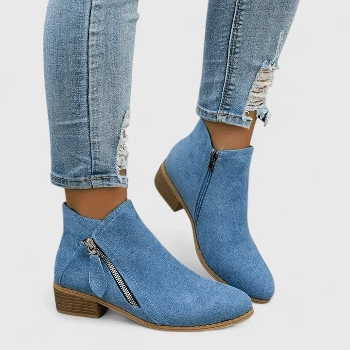 Orthopedic women's ankle boots with zipper 0