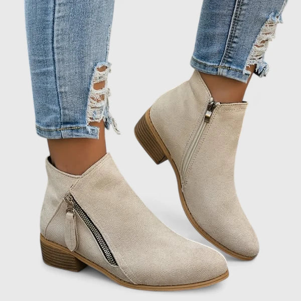 Orthopedic women's ankle boots with zipper 2