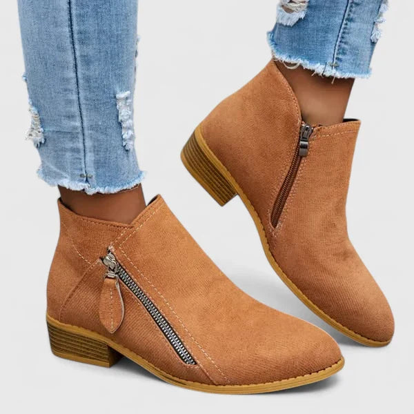 Orthopedic women's ankle boots with zipper 5