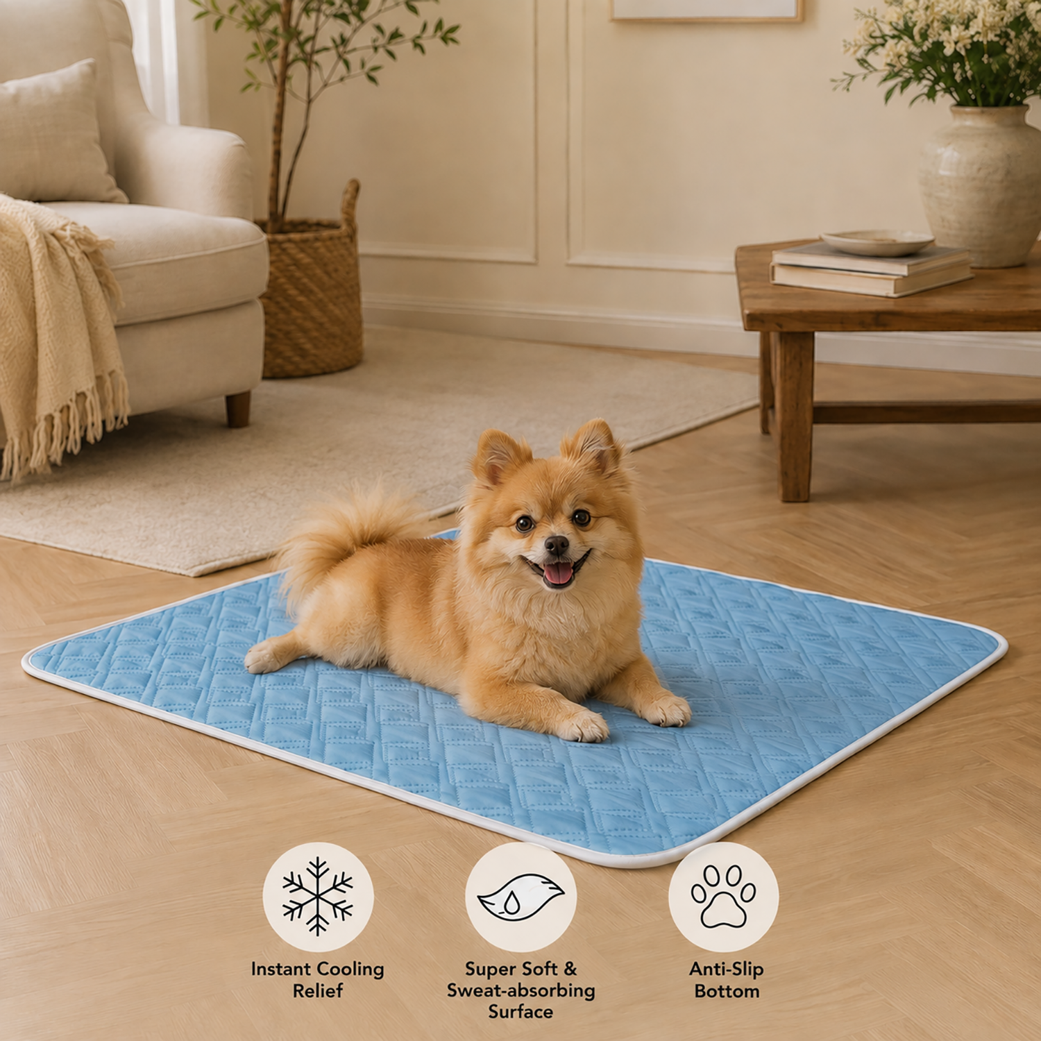 Pet Cooling Collection | Dog Cooling Mat with Soft Surface | Ideal for Warm Weather Relaxation 1