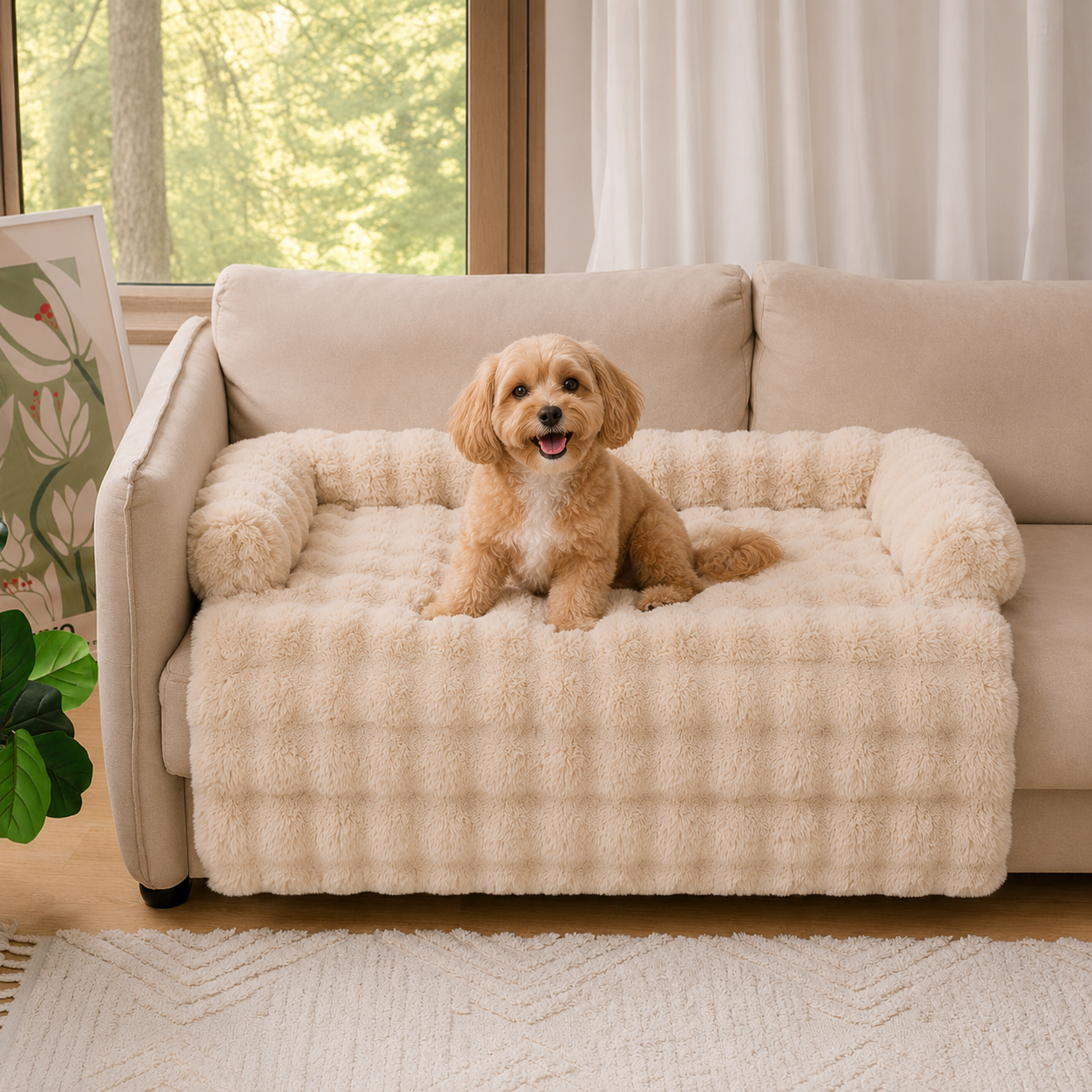 Plush Dog Bed with Ultimate Pet Comfort 4