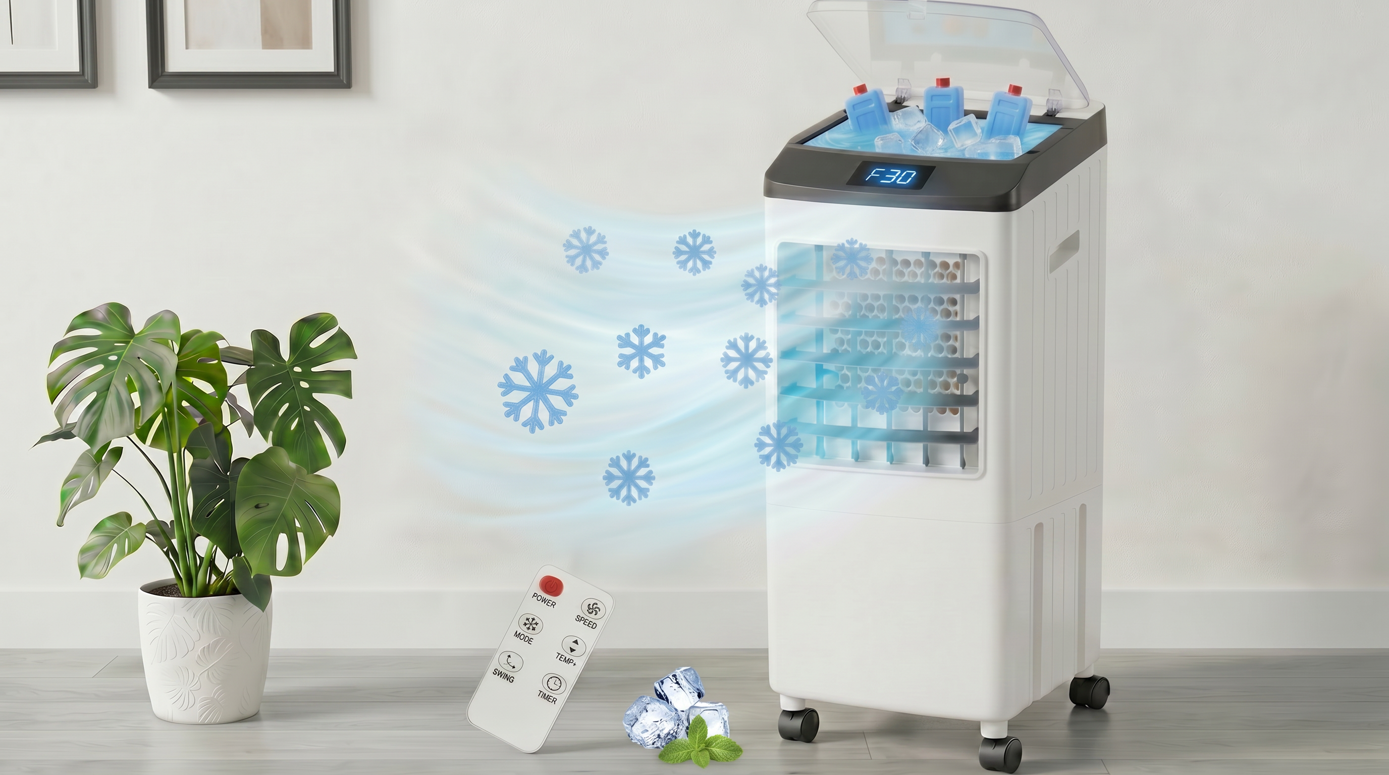 Portable Air Cooler | Evaporative Water Cooling Fan for Bedroom & Living Room 0