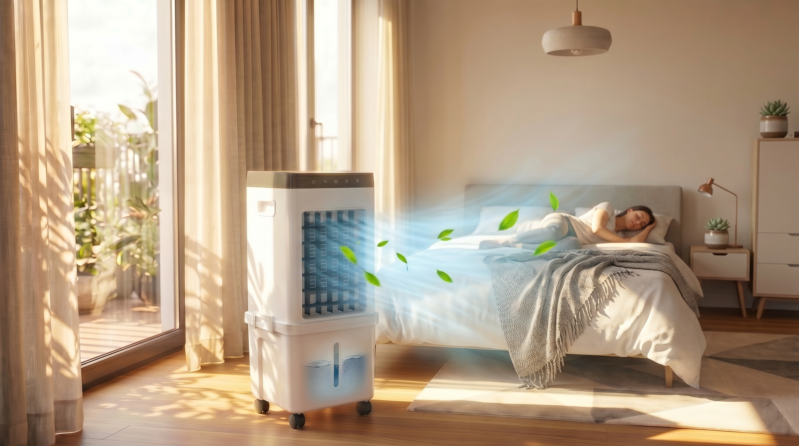 Portable Air Cooler | Evaporative Water Cooling Fan for Bedroom & Living Room 2