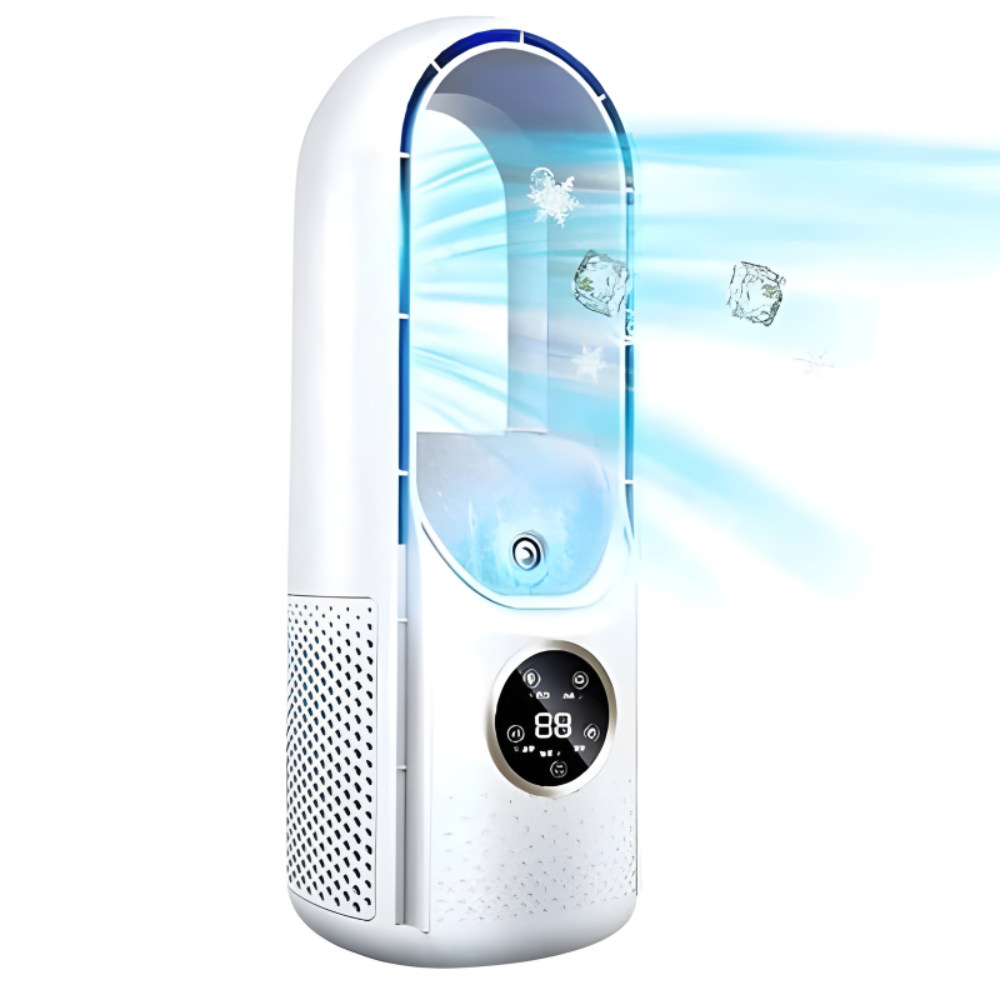 Portable Bladeless Air Cooler | Quiet Personal Evaporative Cooling Fan for Bedroom, Office & Desk 0