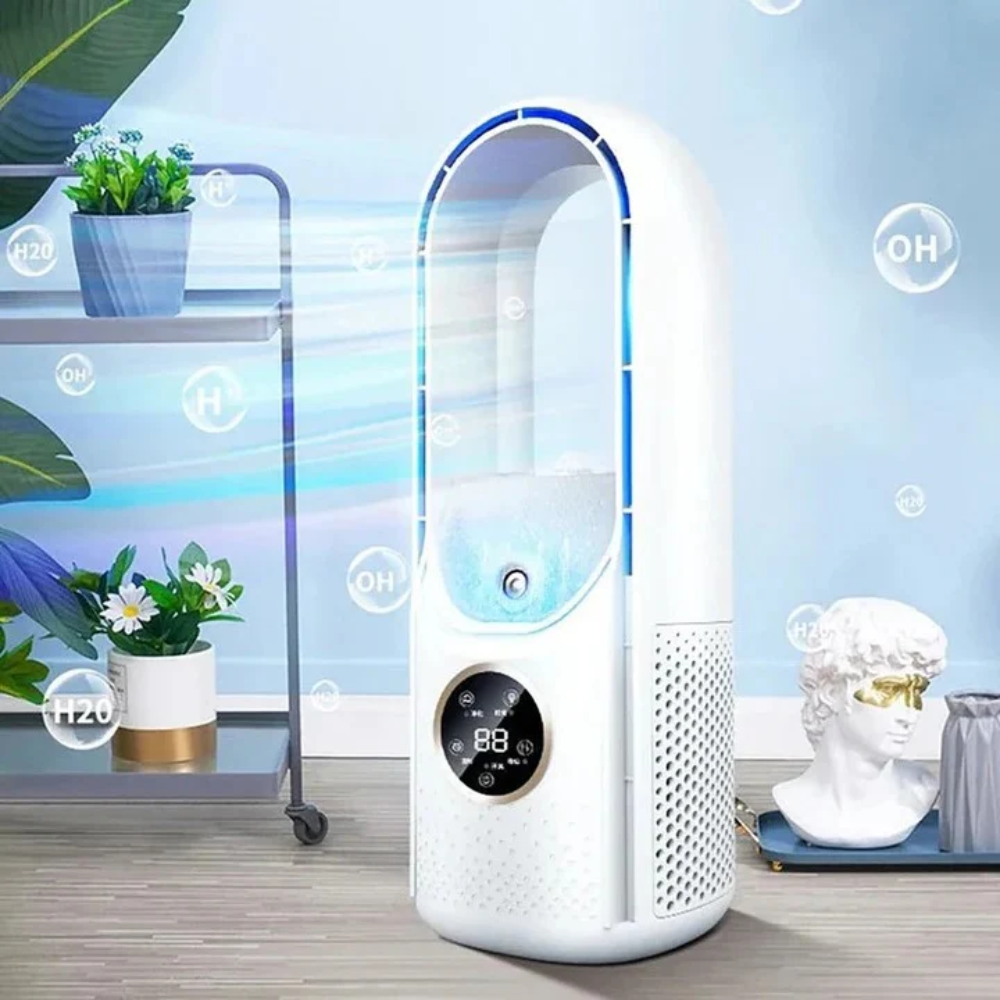 Portable Bladeless Air Cooler | Quiet Personal Evaporative Cooling Fan for Bedroom, Office & Desk 1