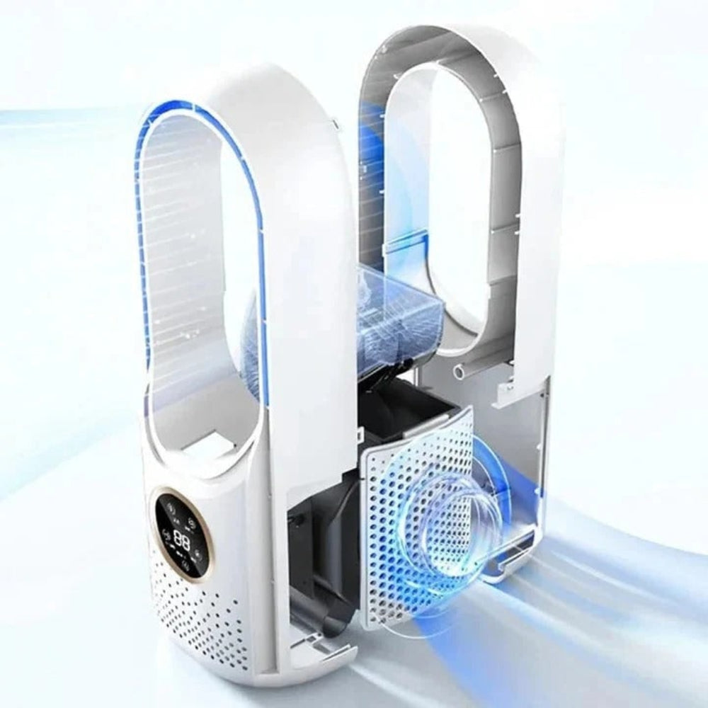 Portable Bladeless Air Cooler | Quiet Personal Evaporative Cooling Fan for Bedroom, Office & Desk 3