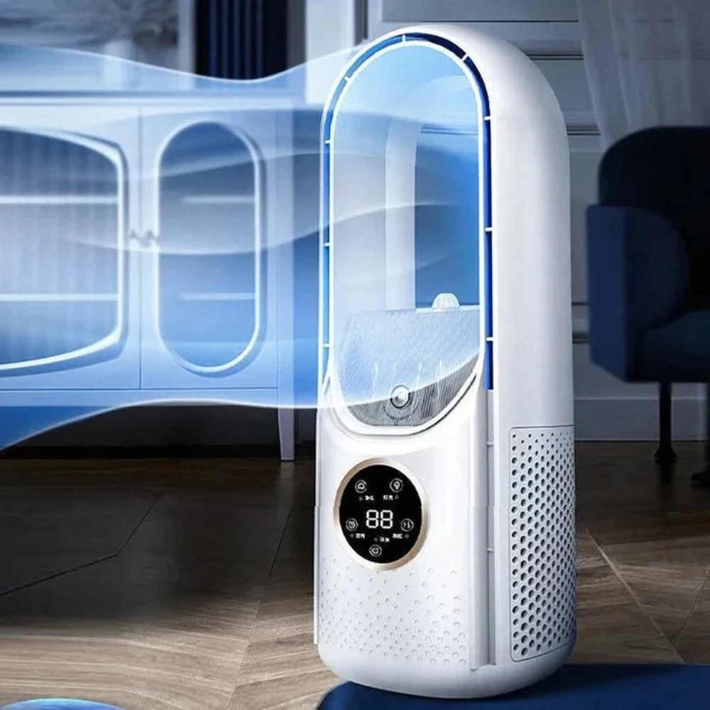Portable Bladeless Air Cooler | Quiet Personal Evaporative Cooling Fan for Bedroom, Office & Desk 4