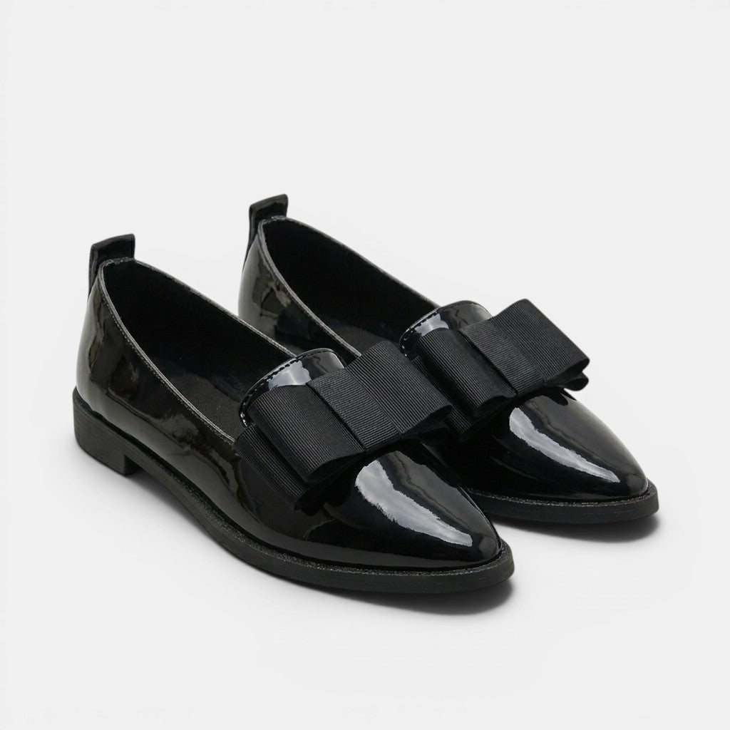 Womens Patent Leather Loafers | Elegant Pointed Toe Slip-On Shoes with Orthopedic Support 5