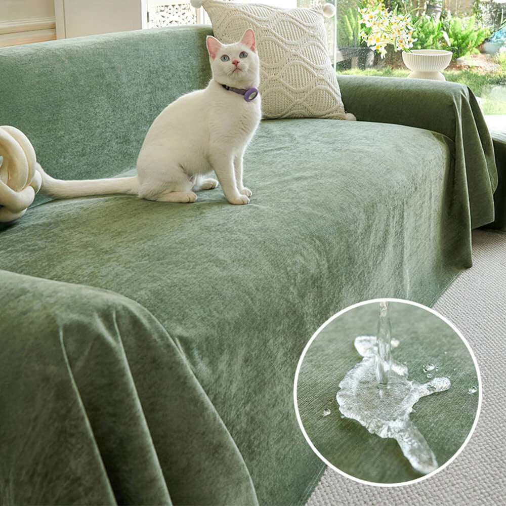 Soft and Waterproof Scratch-Resistant Non-Linting Throw Sectional Couch Cover 2