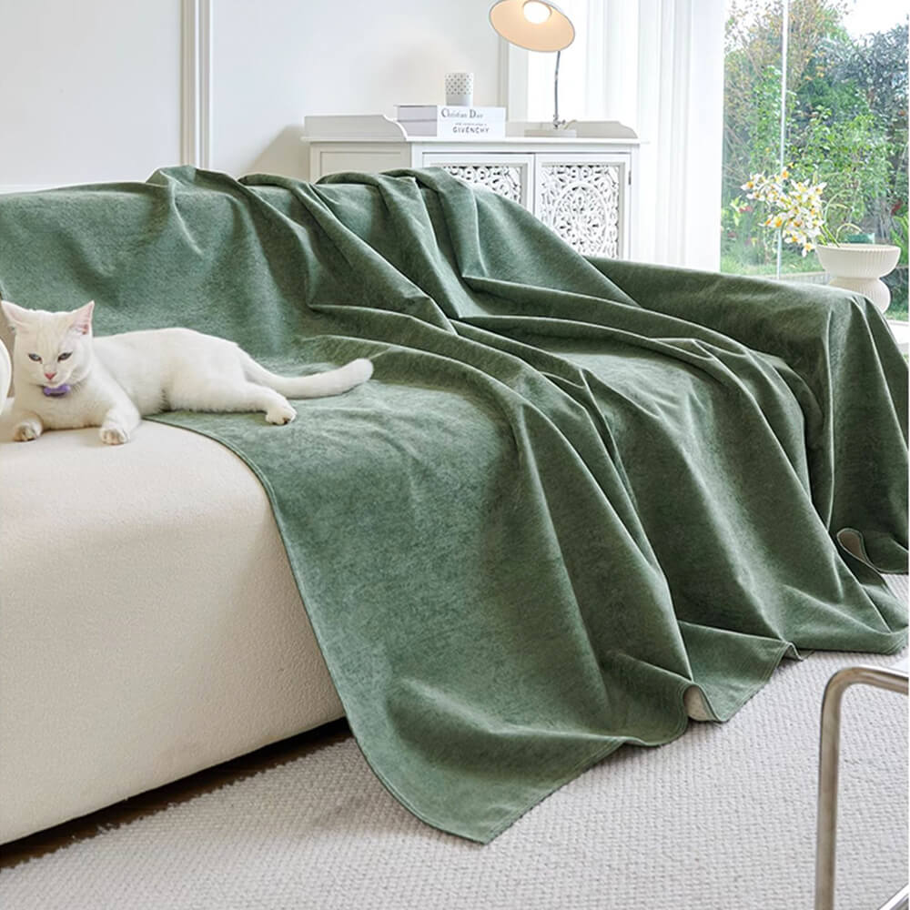 Soft and Waterproof Scratch-Resistant Non-Linting Throw Sectional Couch Cover 3