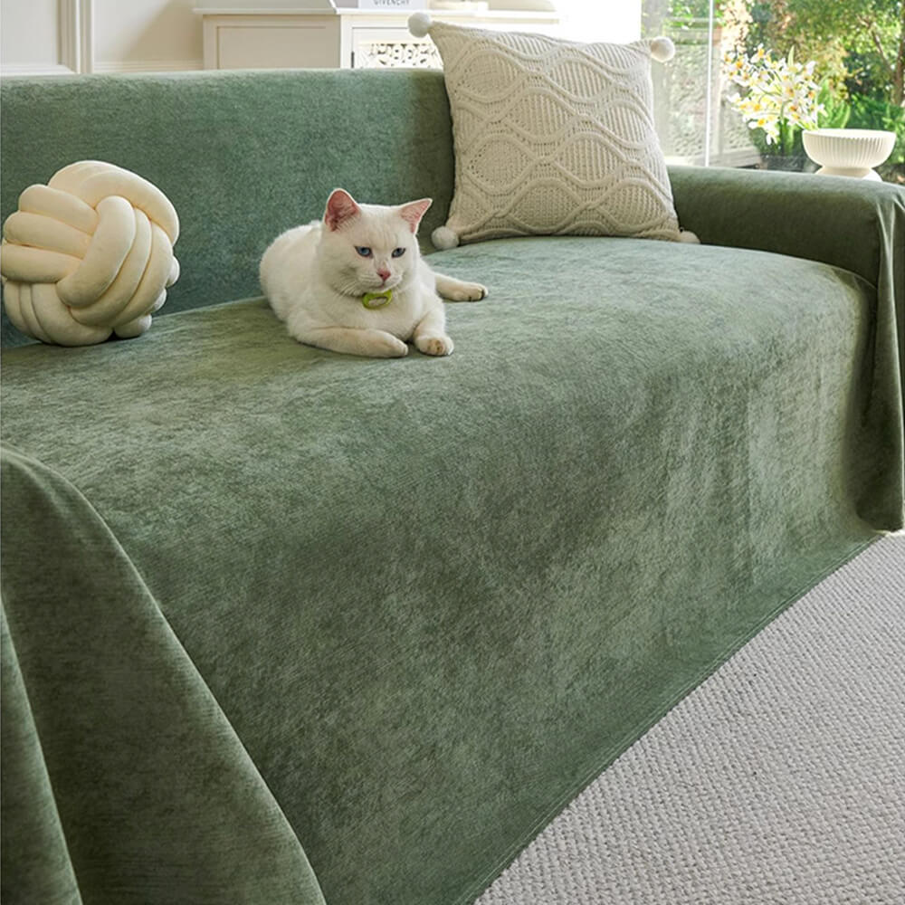 Soft and Waterproof Scratch-Resistant Non-Linting Throw Sectional Couch Cover 8