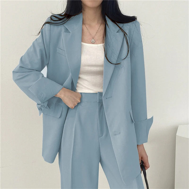 Sophia | Stylish Tailored Blazer and Wide Leg Pant Suit for Women 11