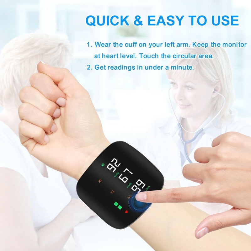 USB-C Rechargeable Wrist Blood Pressure Monitor Bowlift 4