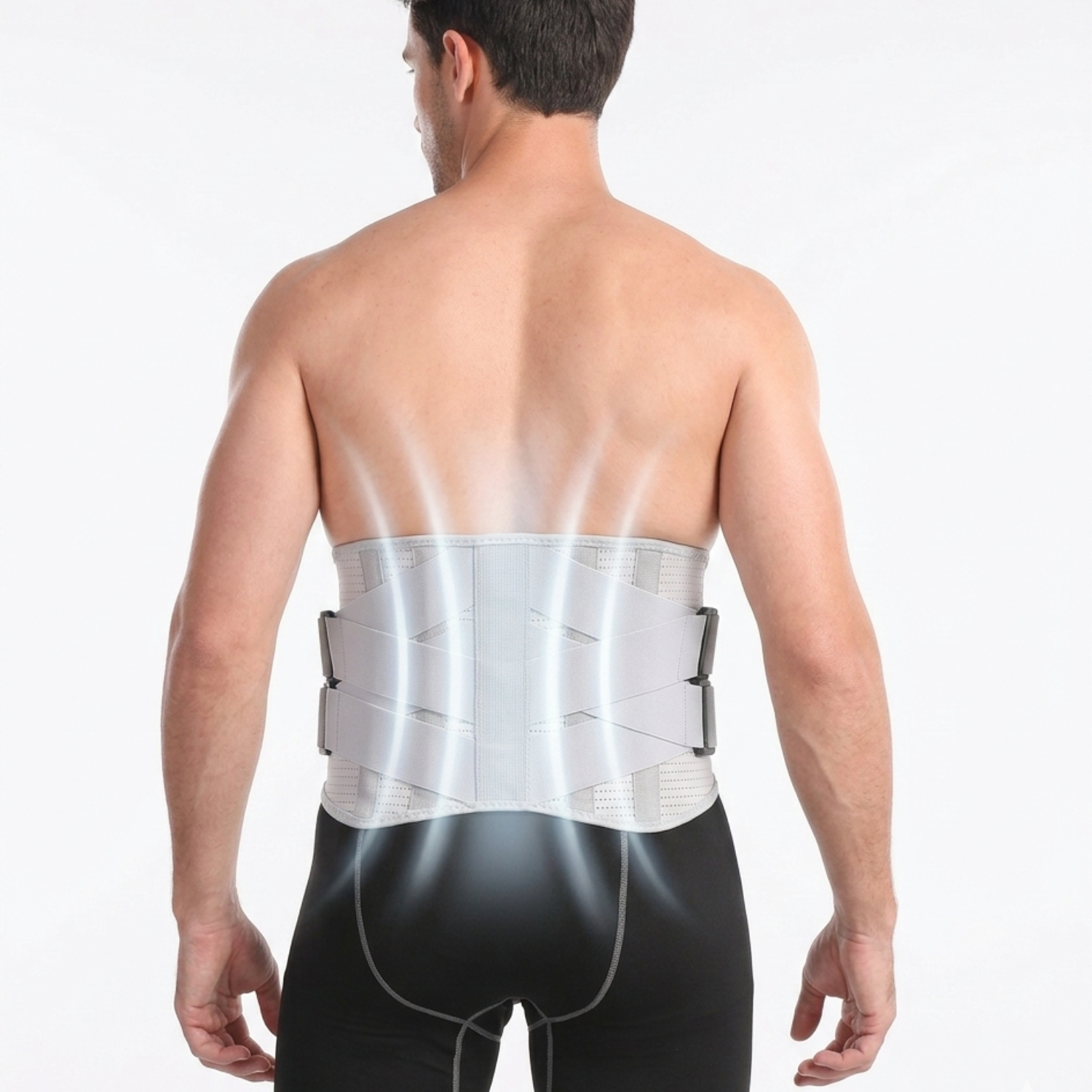 Unisex Adjustable Mesh Back Brace | Comfortable Contoured Back Support for Posture Correction 1