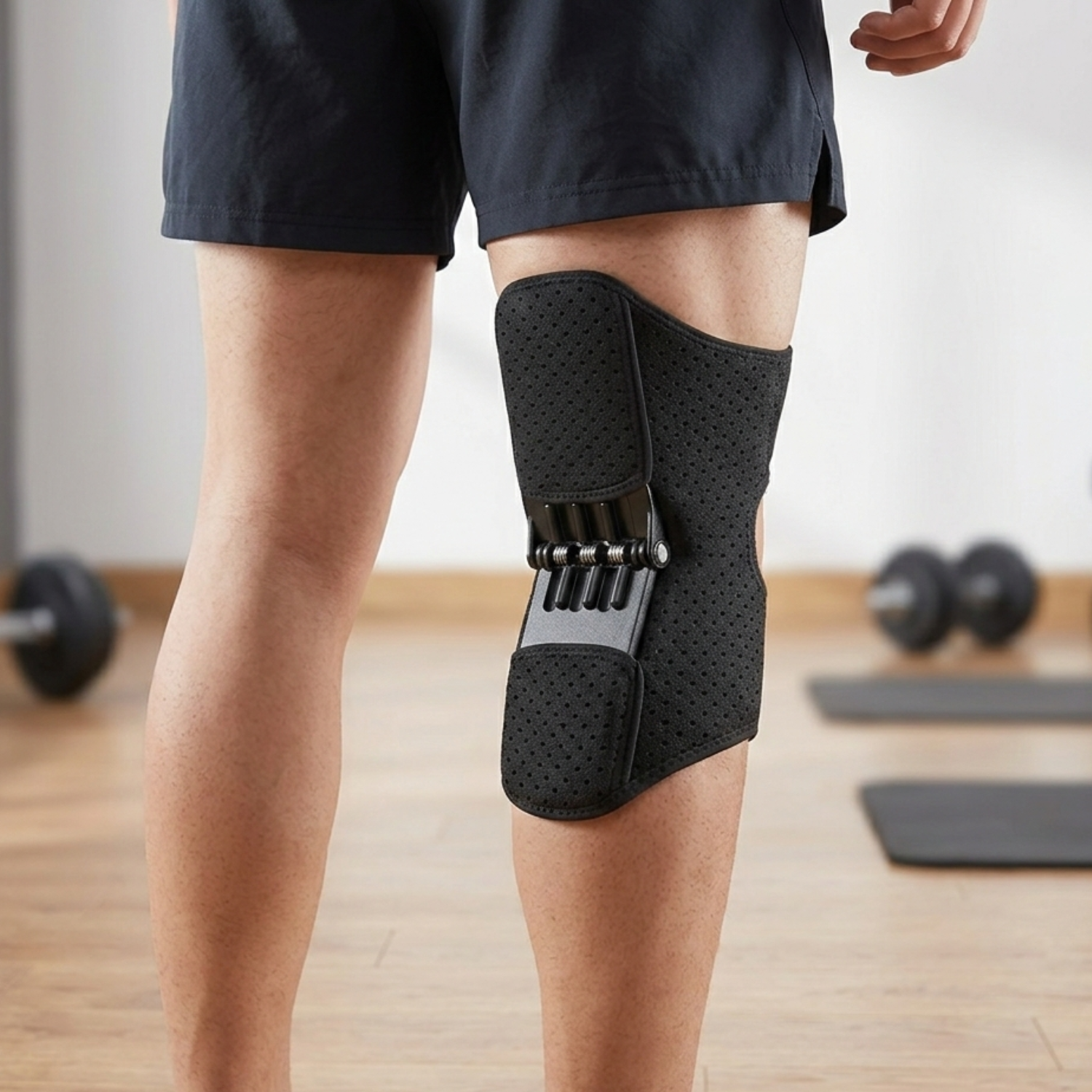 Unisex Breathable Neoprene Knee Support Brace | Adjustable Triple-Spring Stability for Active Lifestyles 2