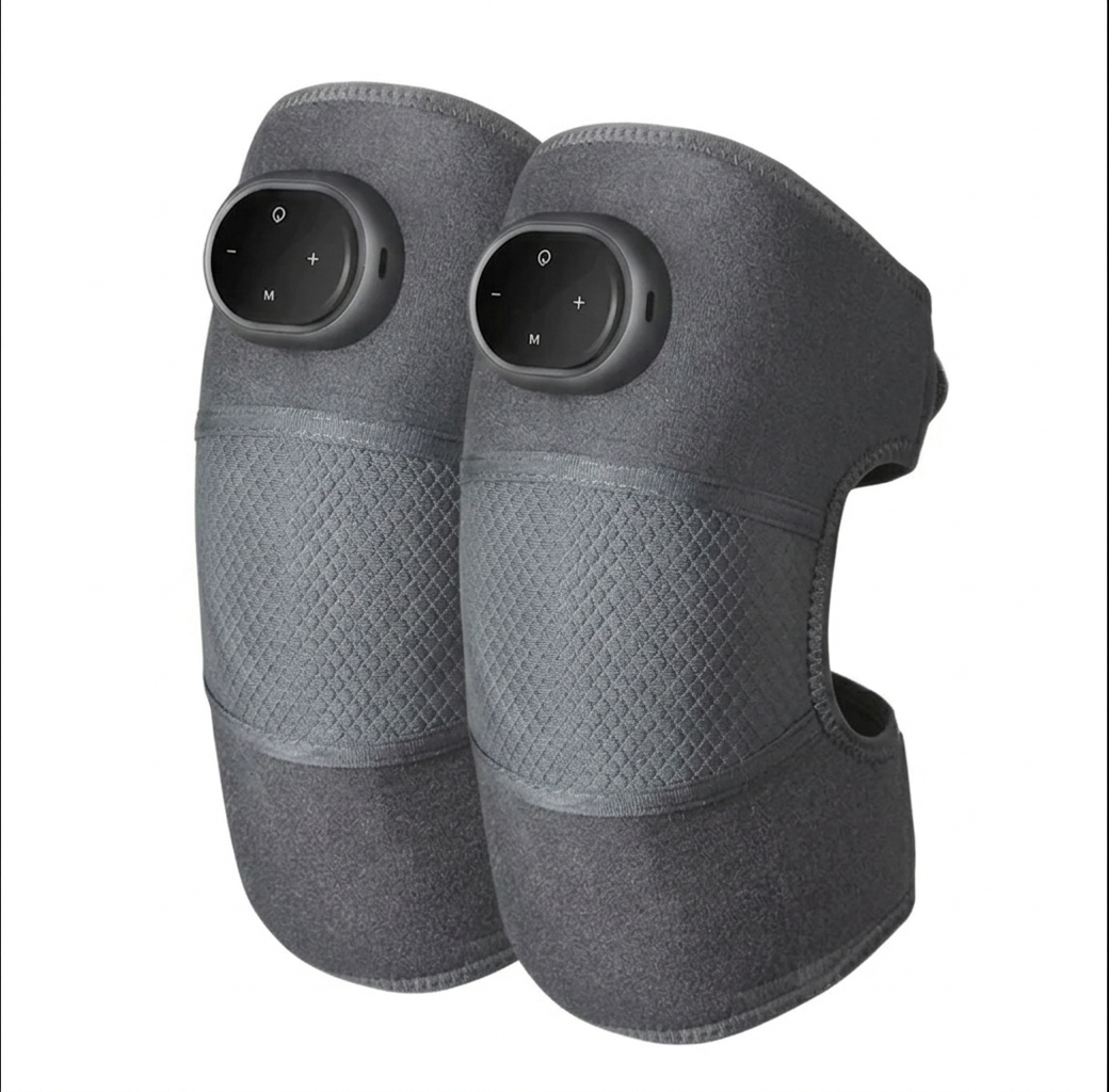 Unisex Soft Fabric Electric Knee Massager | Adjustable Heating Vibration Comfort Device 3
