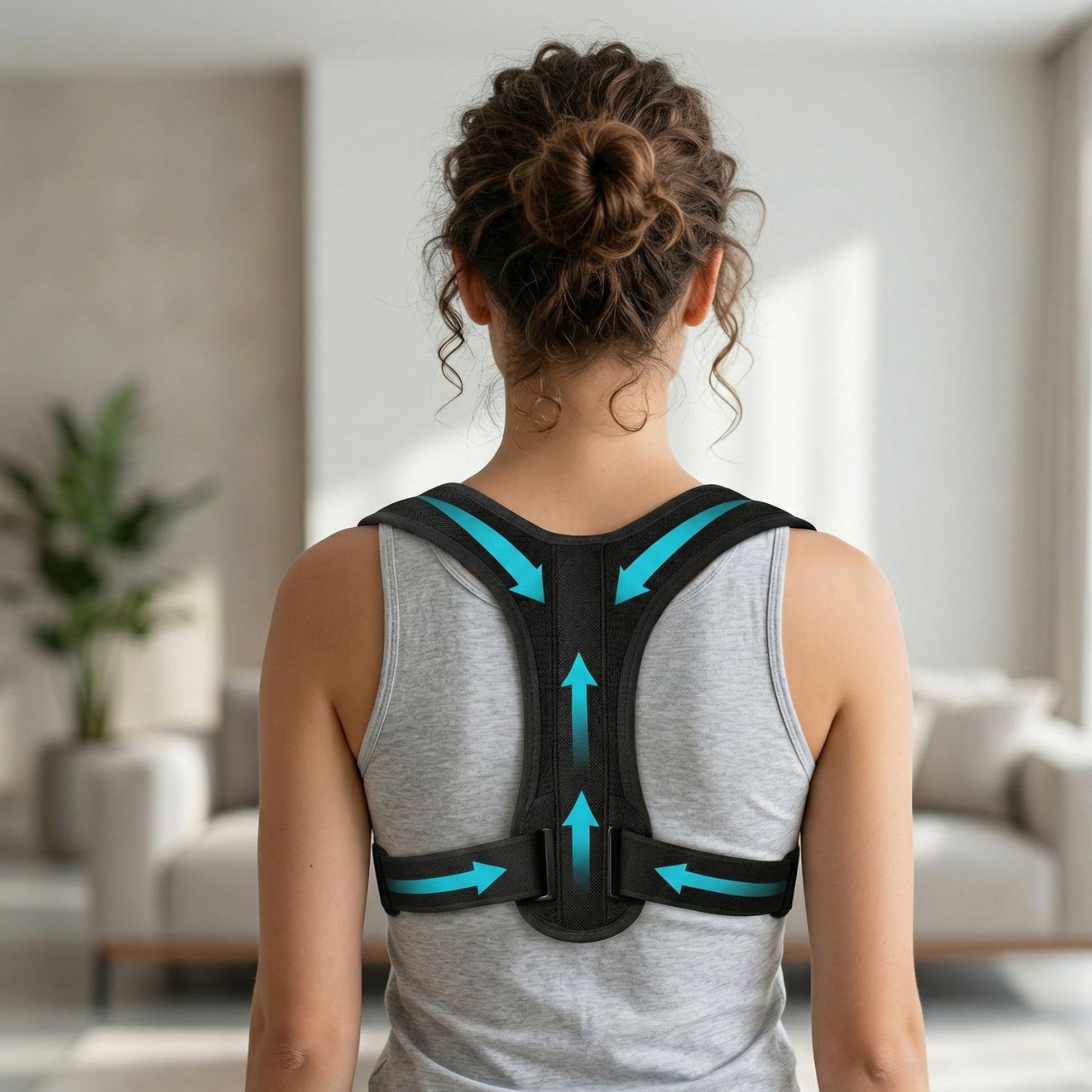 Unisex Soft Fabric Posture Corrector | Invisible Ergonomic Back Support for Daily Comfort 0
