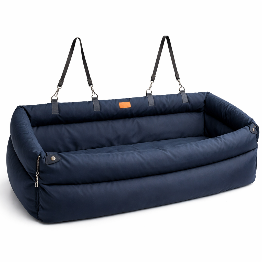 Waterproof Dog Car Seat Bed – Padded Travel Bed for Dogs 3